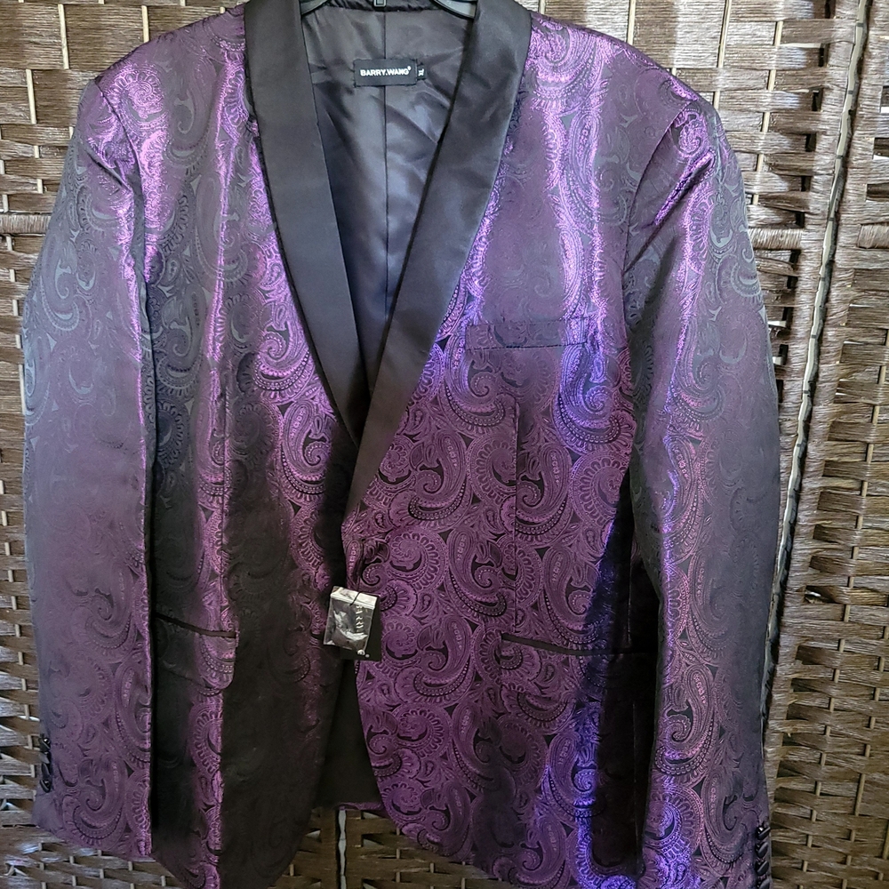 Black and Purple Paisley Blazer